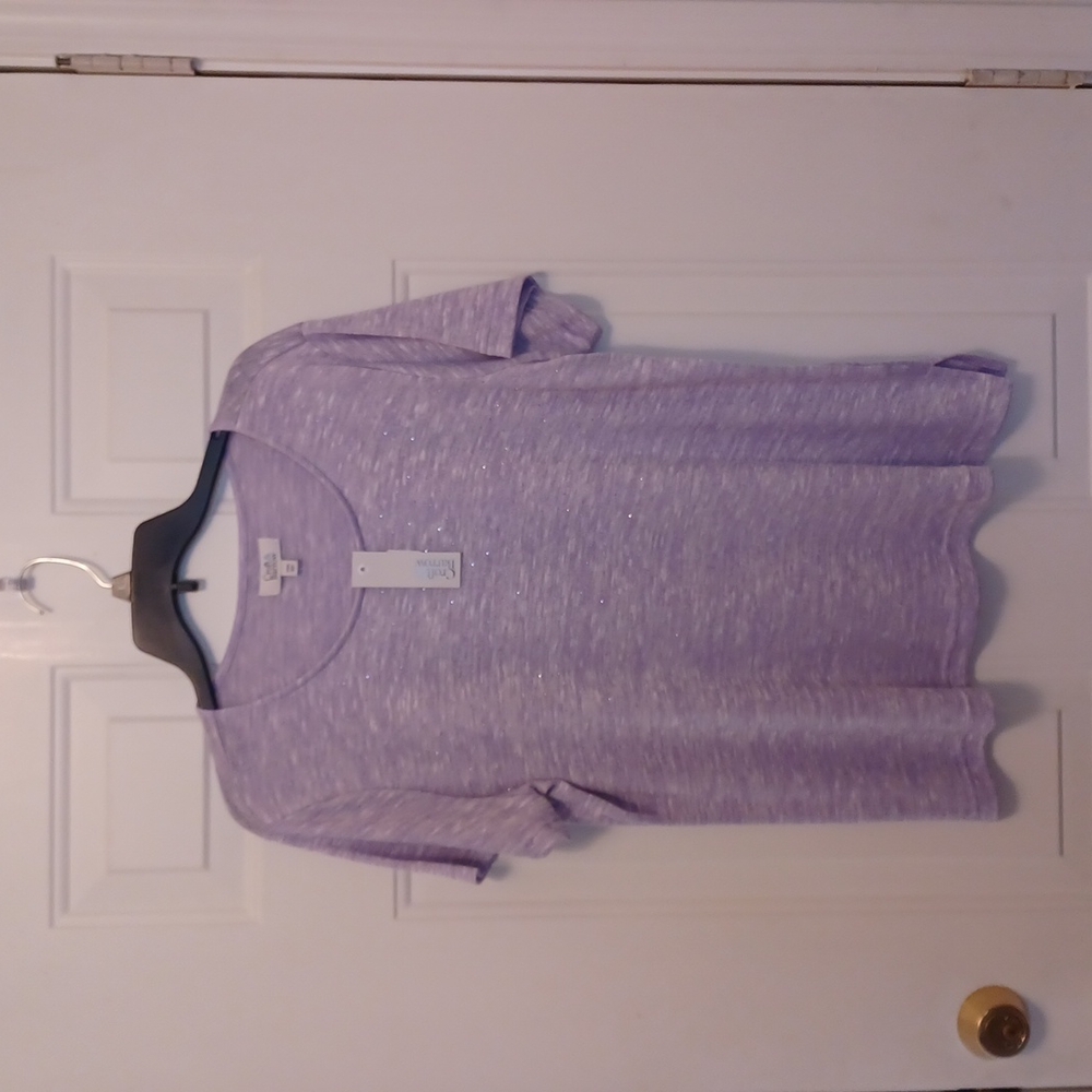 Womens' Croft & Barrow S/S Spring Sweater -Lilac Heather
